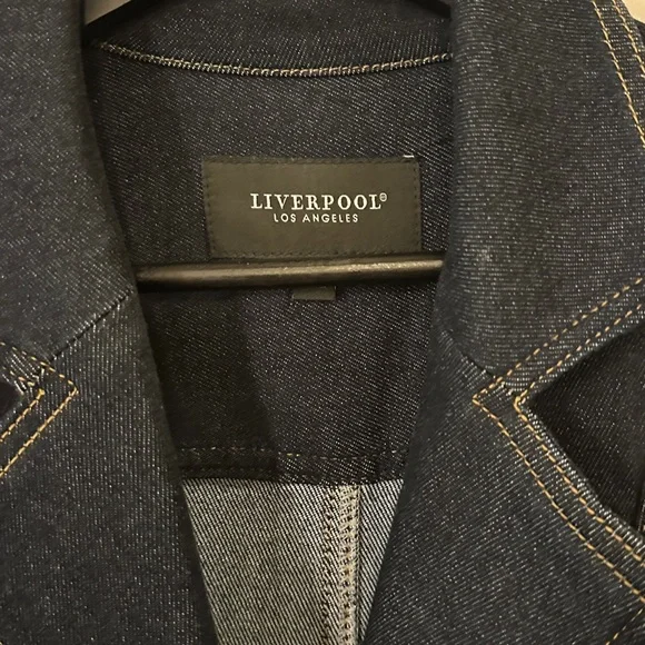 Liverpool Dark Blue Denim Jacket belted - Picture 2 of 7